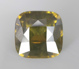 Крупный зеленовато-желтый циркон 5,2 карата 