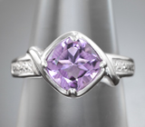 Замечательный серебряный комплект с аметистами