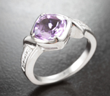 Замечательный серебряный комплект с аметистами