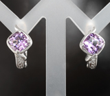 Замечательный серебряный комплект с аметистами