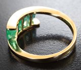 Золотое кольцо с яркими уральскими изумрудами высокой чистоты 1,43 карата