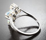 Серебряное кольцо с кристаллическими эфиопскими опалами