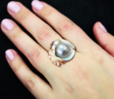Серебряное кольцо с жемчугом Mabe Серебро 925