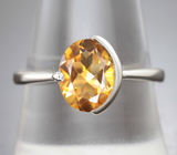 Яркий серебряный комплект с цитринами