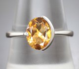 Яркий серебряный комплект с цитринами
