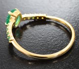 Золотое кольцо с яркими уральскими изумрудами 1,46 карата