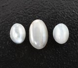 Редкий набор хризобериллов с эффектом кошачьего глаза 2,89 карата