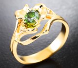 Комплект с уральскими демантоидами 1,14 карата 