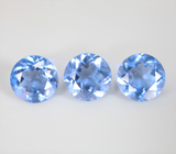 Крупный набор из 3 чистейших флюоритов со сменой цвета 13,51 карата 