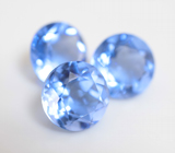 Крупный набор из 3 чистейших флюоритов со сменой цвета 13,51 карата 