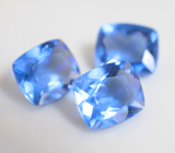 Крупный набор из 3 чистейших флюоритов со сменой цвета 20,08 карата 