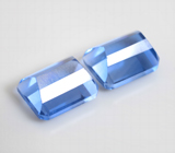 Крупная пара флюоритов со сменой цвета высокой чистоты 12,83 карата 