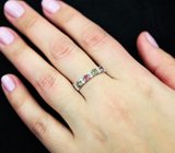Чудесное серебряное кольцо с разноцветными турмалинами