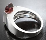 Кольцо с насыщенным арбузным турмалином 11,07 карата Серебро 925