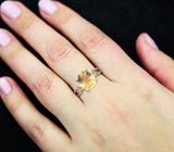 Эффектное серебряное кольцо с цитрином
