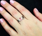 Чудесное серебряное кольцо с разноцветными турмалинами