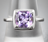 Стильный серебряный комплект с аметистами