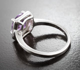 Стильный серебряный комплект с аметистами