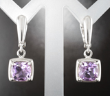 Стильный серебряный комплект с аметистами