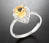 Чудесный серебряный комплект с цитринами Серебро 925