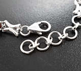 Превосходный серебряный браслет с разноцветными турмалинами Серебро 925