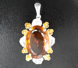 Серебряный кулон с цитрином