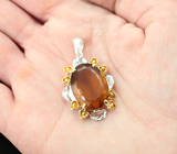 Серебряный кулон с цитрином