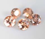 Набор из 5 андалузитов 1,28 карата 