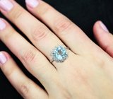 Чудесное серебряное кольцо с голубым топазом