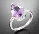 Стильное серебряное кольцо с аметистом