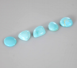 Набор из 5 кабошонов армянской бирюзы 4,45 карата 