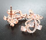 Чудесные серебряные серьги с лунным камнем с эффектом кошачьего глаза