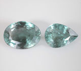 Редкий цвет! Пара голубовато-зеленых турмалинов 8,08 карата 