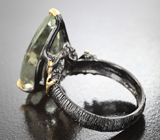Серебряное кольцо с зеленым аметистом Серебро 925