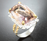 Серебряное кольцо с крупным аметрином Серебро 925