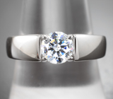 Серебряное кольцо с муассанитом топовой огранки  1,13 карата Серебро 925