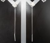 Серебряные серьги с бесцветными муассанитами топовой огранки 2,06 карата