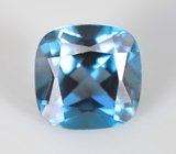 Кольцо с чистейшим синим London топазом 4,1 карата и бриллиантами Золото