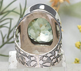 Перстень c зеленым аметистом Серебро 925