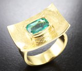 Кольцо с «неоновым» апатитом 1,5 карата