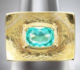 Кольцо с «неоновым» апатитом 1,5 карата