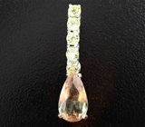 Кулон с диаспором 2,4 карата и перидотами