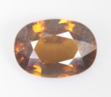 Серьги  со сфенами 3,66 карата и разноцветными сапфирами