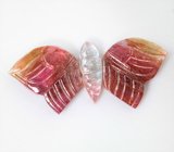 Набор из 3 резных полихромных турмалинов 9,5 карата