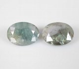 Серьги с уральскими александритами 3,69 карата и бриллиантами