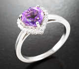 Романтичный серебряный комплект с аметистами