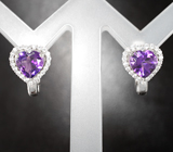 Романтичный серебряный комплект с аметистами
