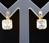 Серьги с муассанитами 6,75 карата Золото