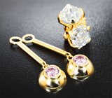 Серьги с муассанитами 6,75 карата