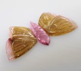 Набор из 3 резных турмалинов 4,86 карата